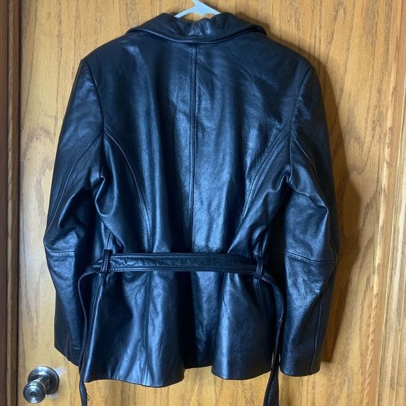 WILSONS LEATHER AUTHENTIC 100% LEATHER VINTAGE 80’s MOTORCYCLE JACKET WOMENS🍀 - Picture 3 of 6